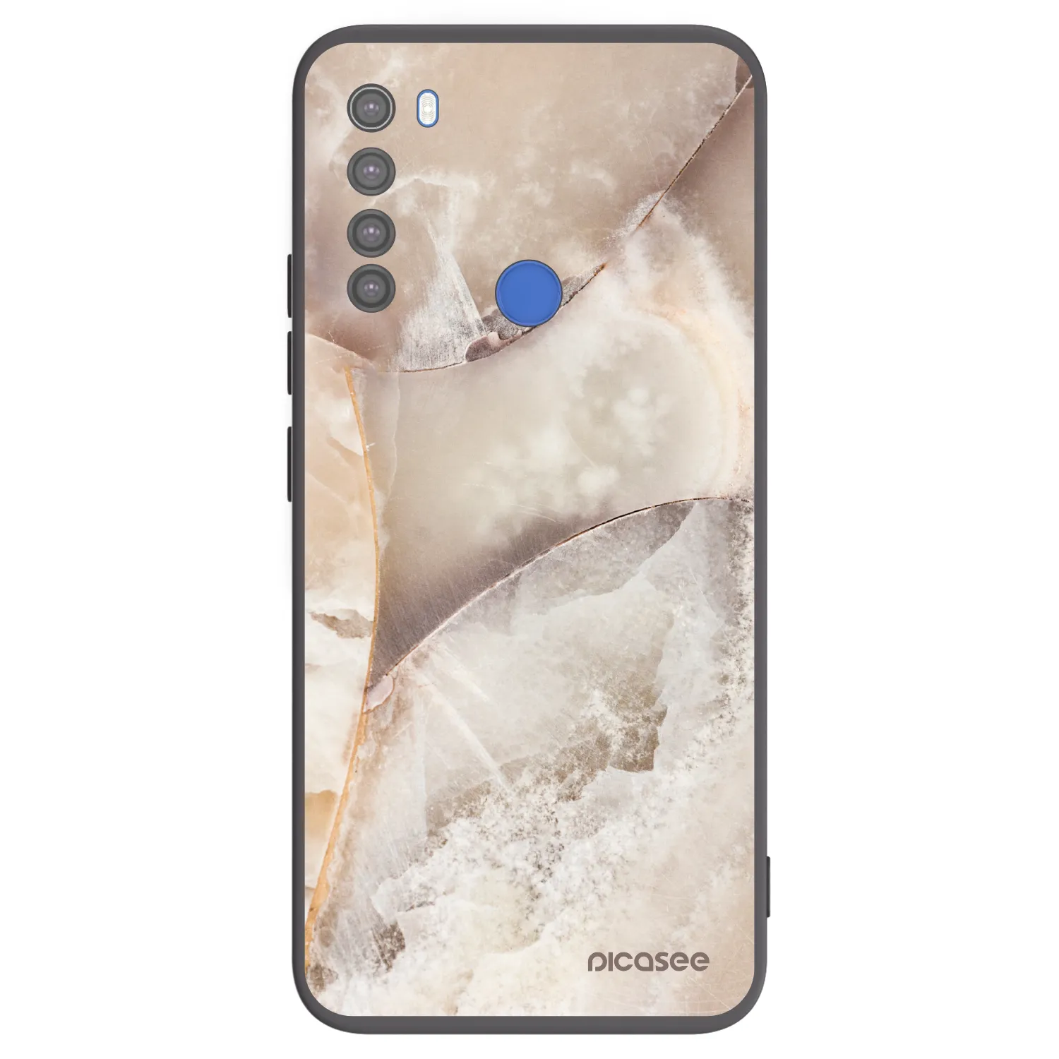 Picasee husă neagră din silicon pentru Xiaomi Redmi Note 8T - Cream marble