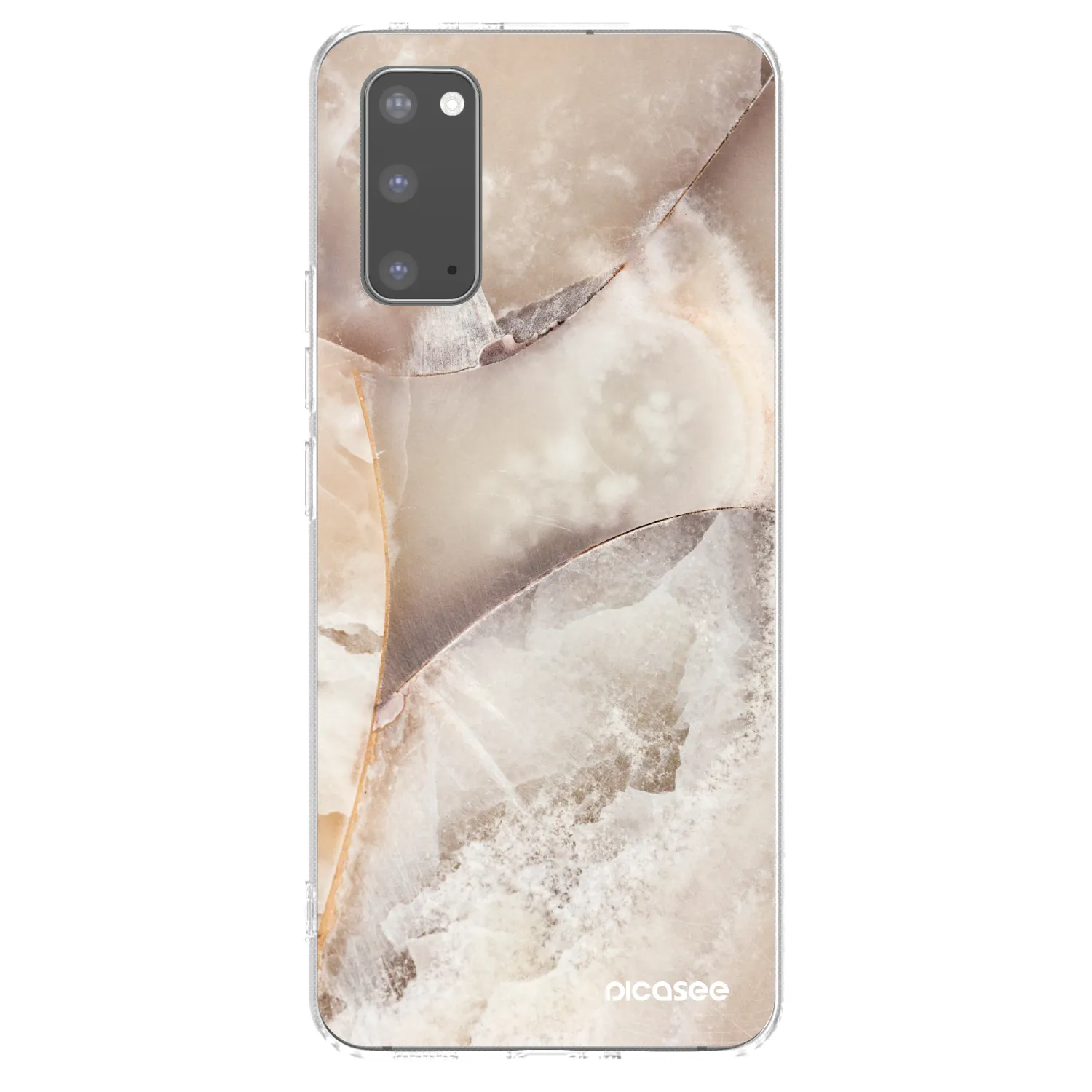 Picasee husă transparentă din silicon pentru Samsung Galaxy S20 G980F - Cream marble