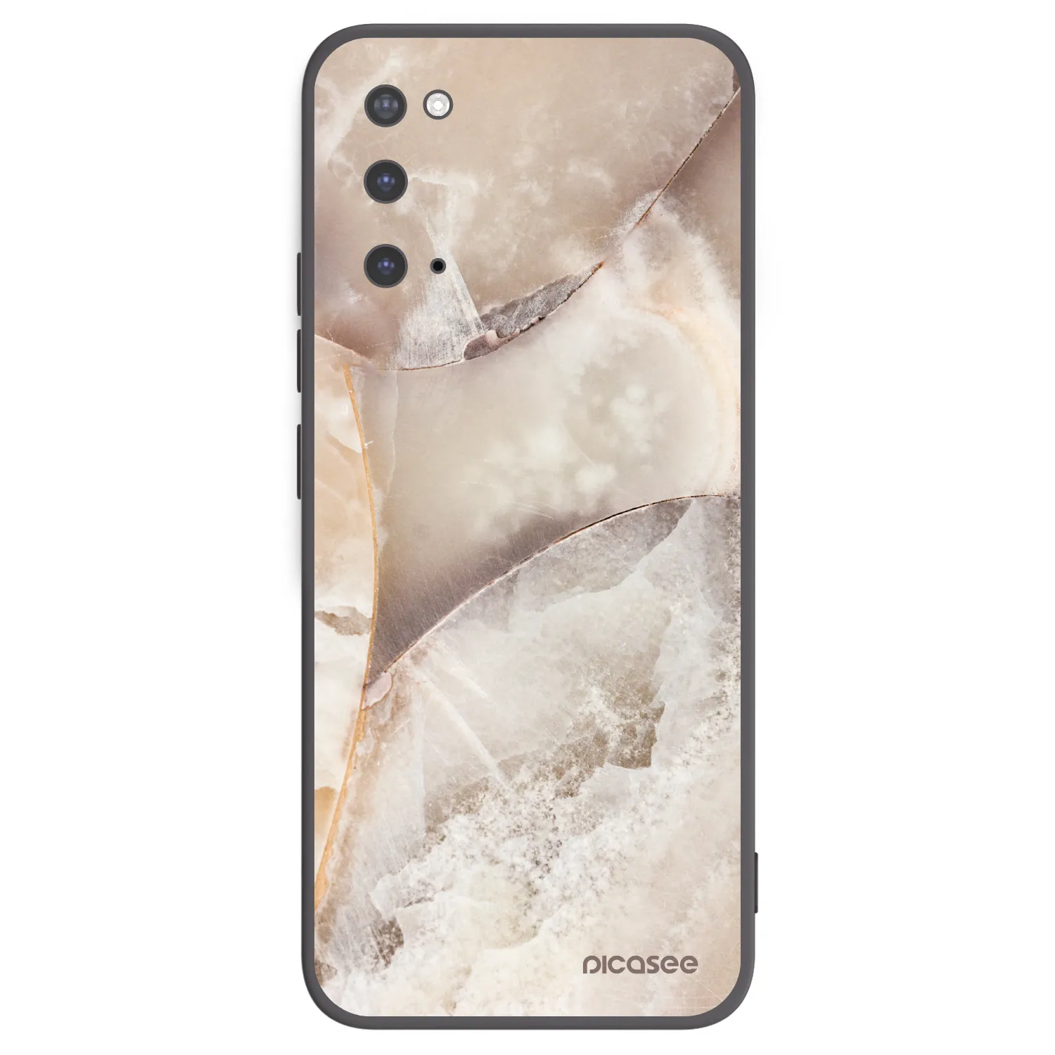 Picasee husă neagră din silicon pentru Samsung Galaxy S20 G980F - Cream marble