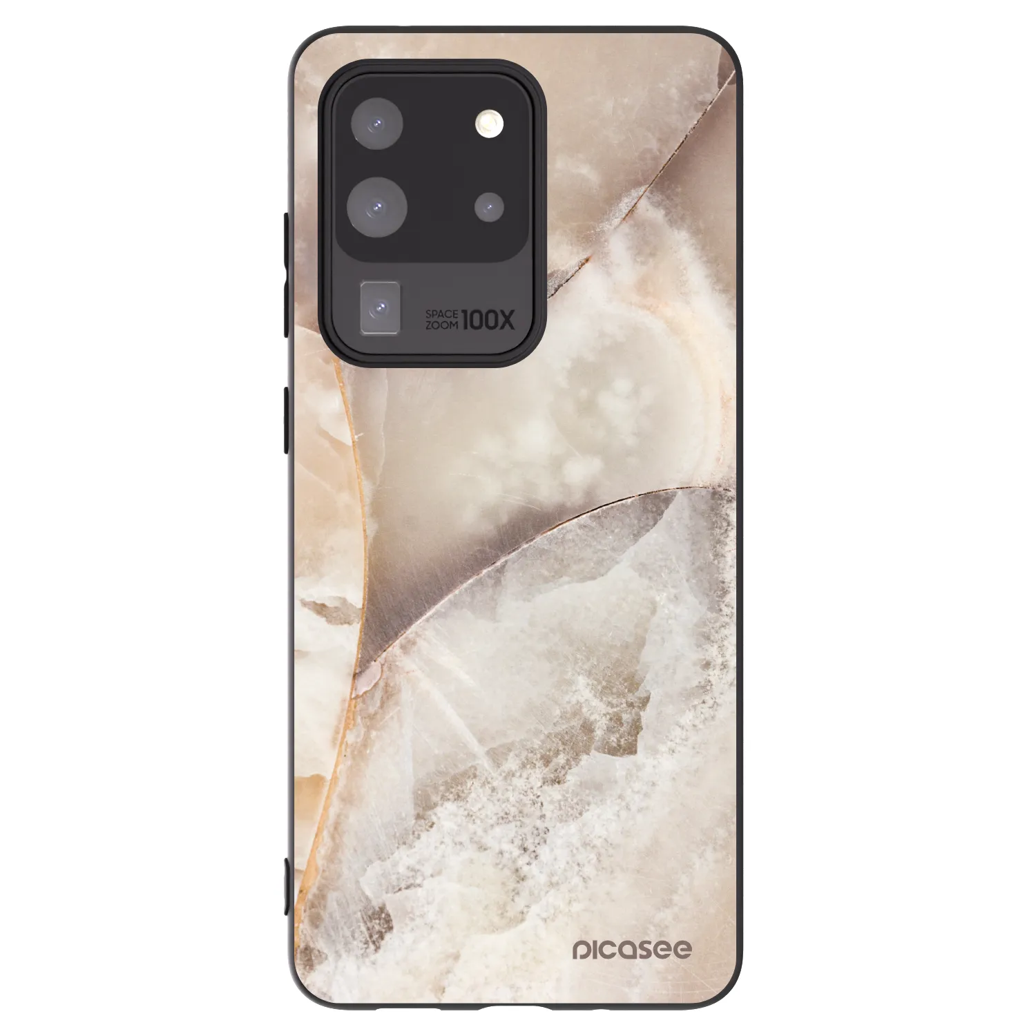 Picasee husă neagră din silicon pentru Samsung Galaxy S20 Ultra 5G G988F - Cream marble