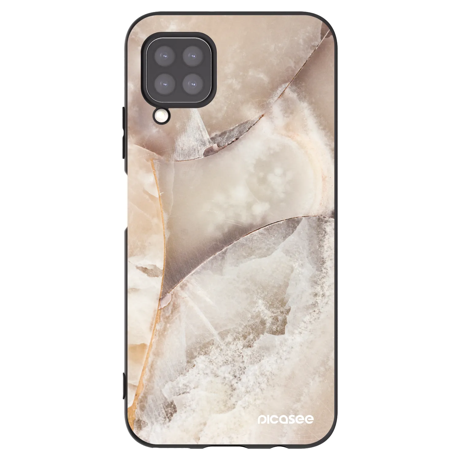 Picasee husă neagră din silicon pentru Huawei P40 Lite - Cream marble