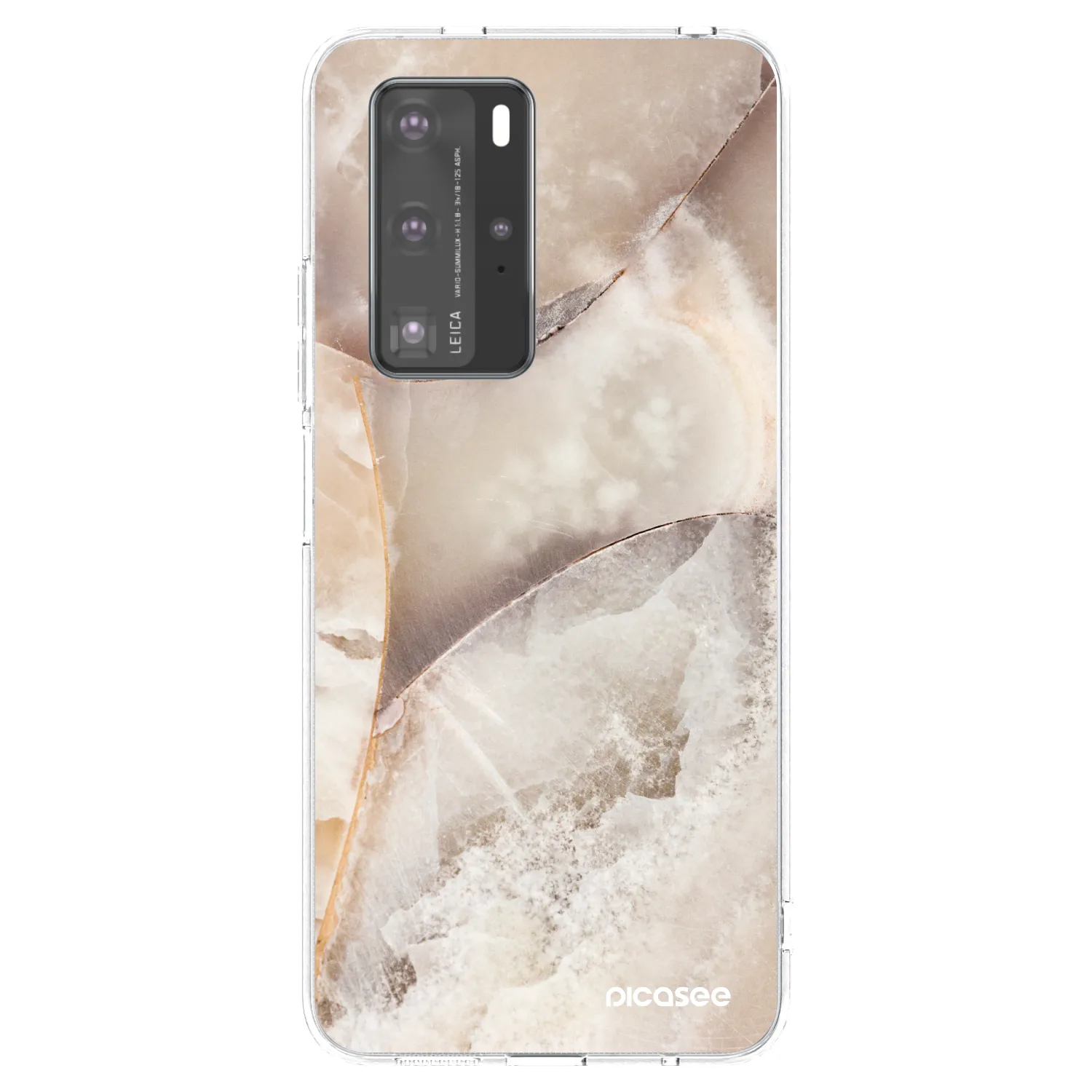 Picasee husă transparentă din silicon pentru Huawei P40 Pro - Cream marble