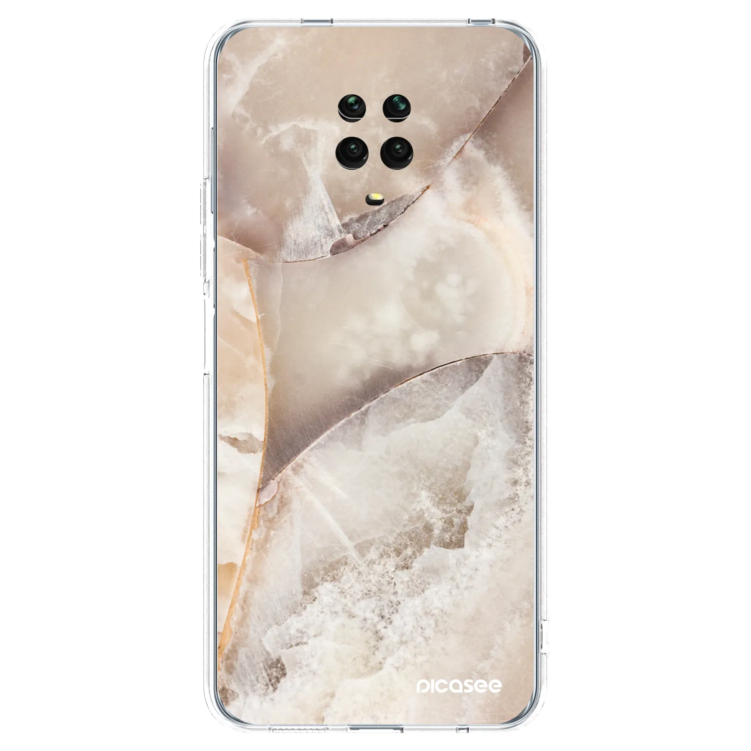 Picasee husă transparentă din silicon pentru Xiaomi Redmi Note 9 Pro - Cream marble