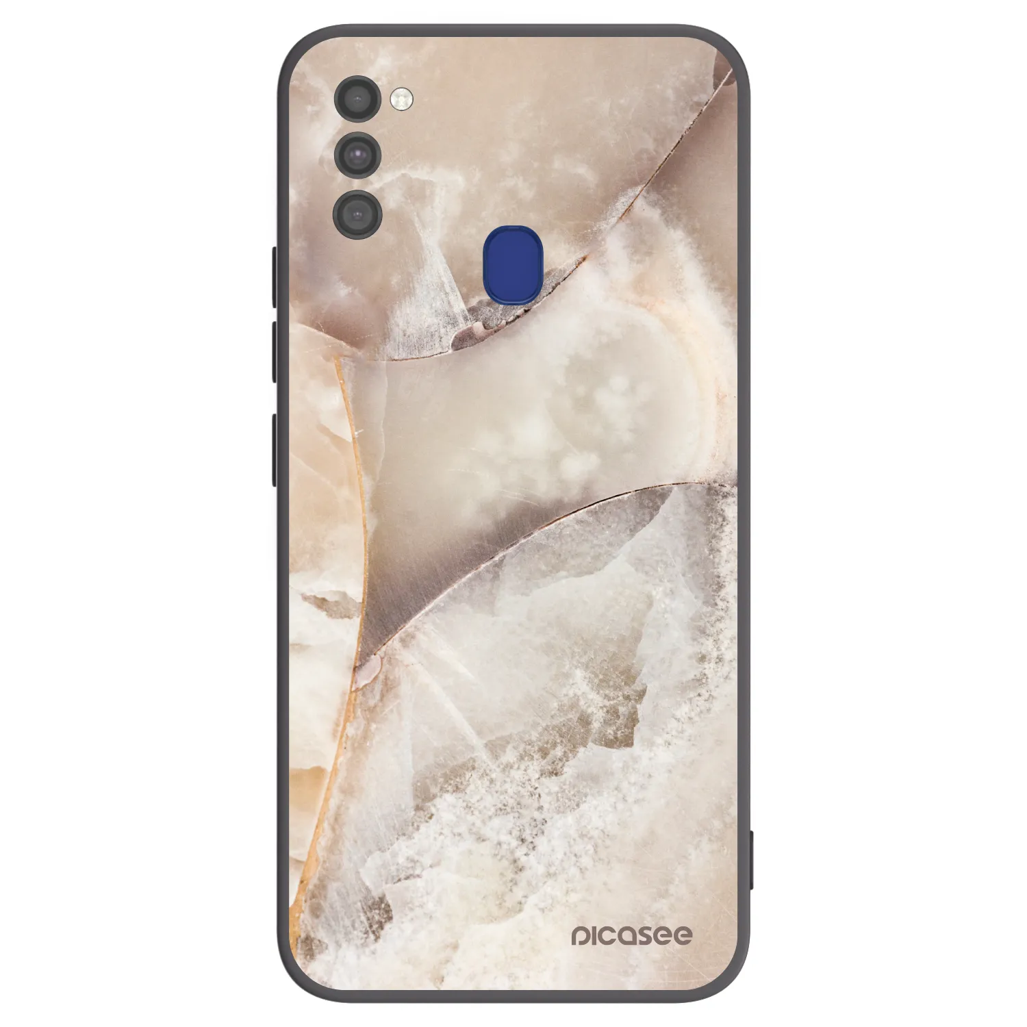 Picasee husă neagră din silicon pentru Samsung Galaxy M21 M215F - Cream marble