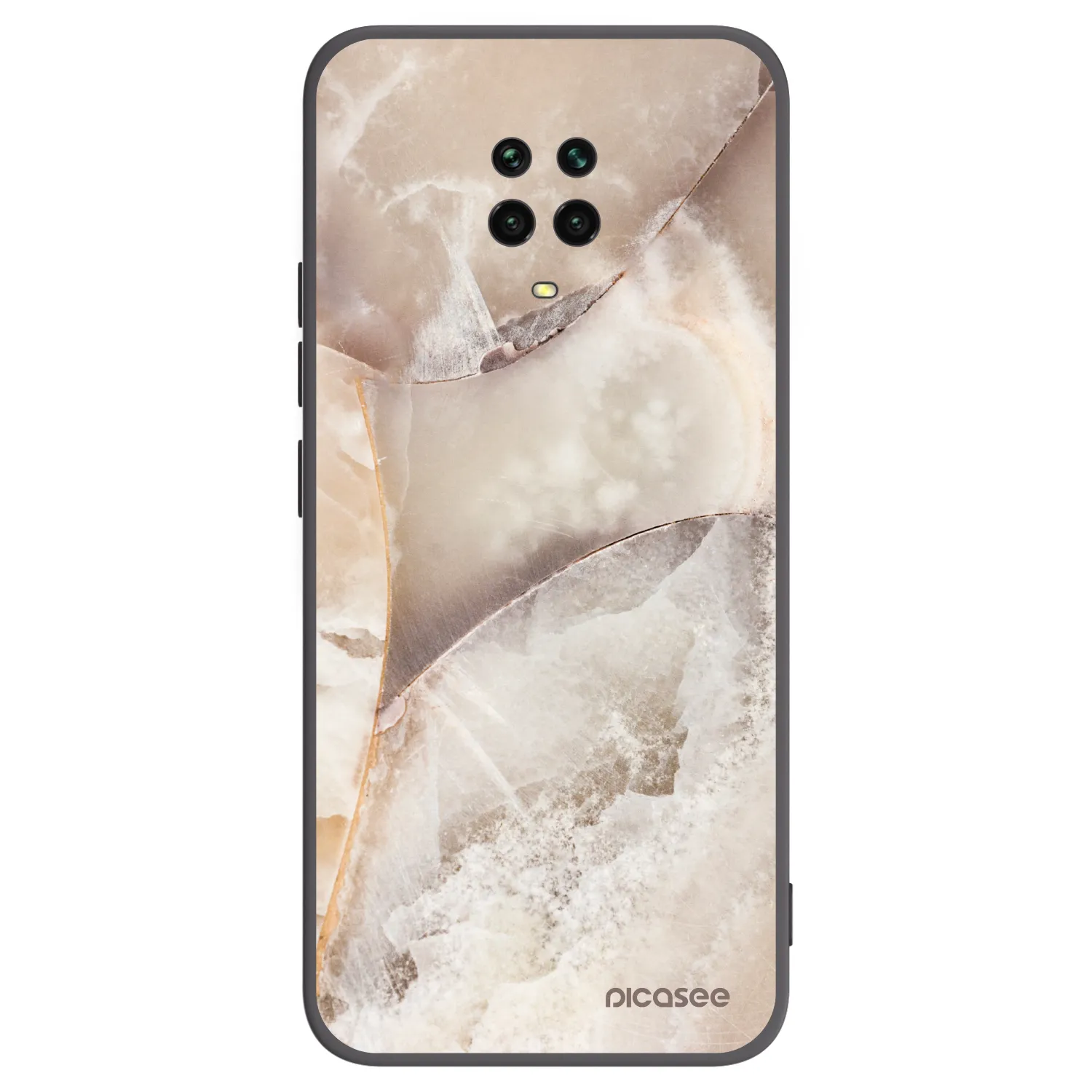 Picasee husă neagră din silicon pentru Xiaomi Redmi Note 9S - Cream marble