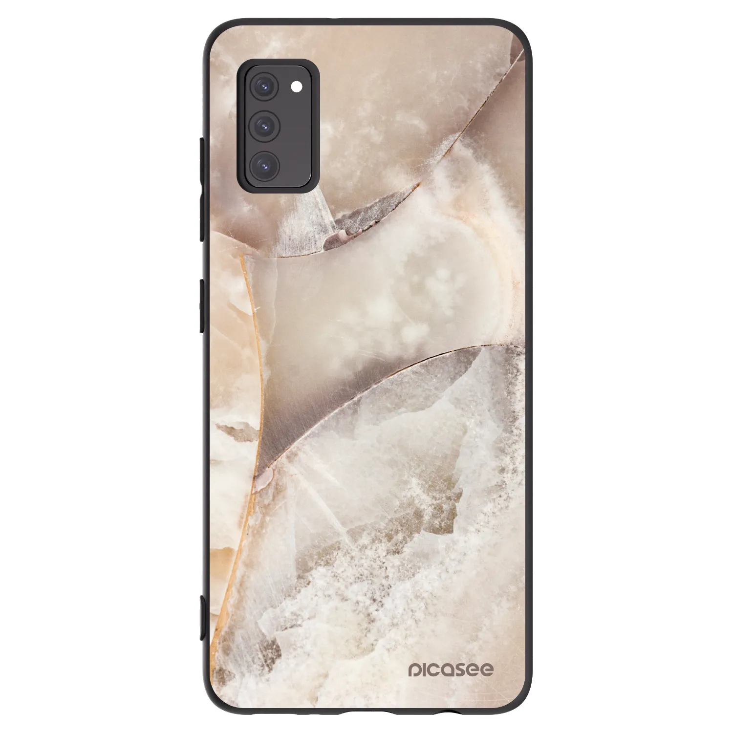 Picasee husă neagră din silicon pentru Samsung Galaxy A41 A415F - Cream marble
