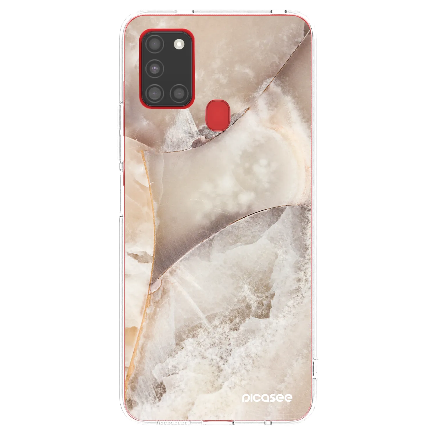 Picasee husă transparentă din silicon pentru Samsung Galaxy A21s - Cream marble