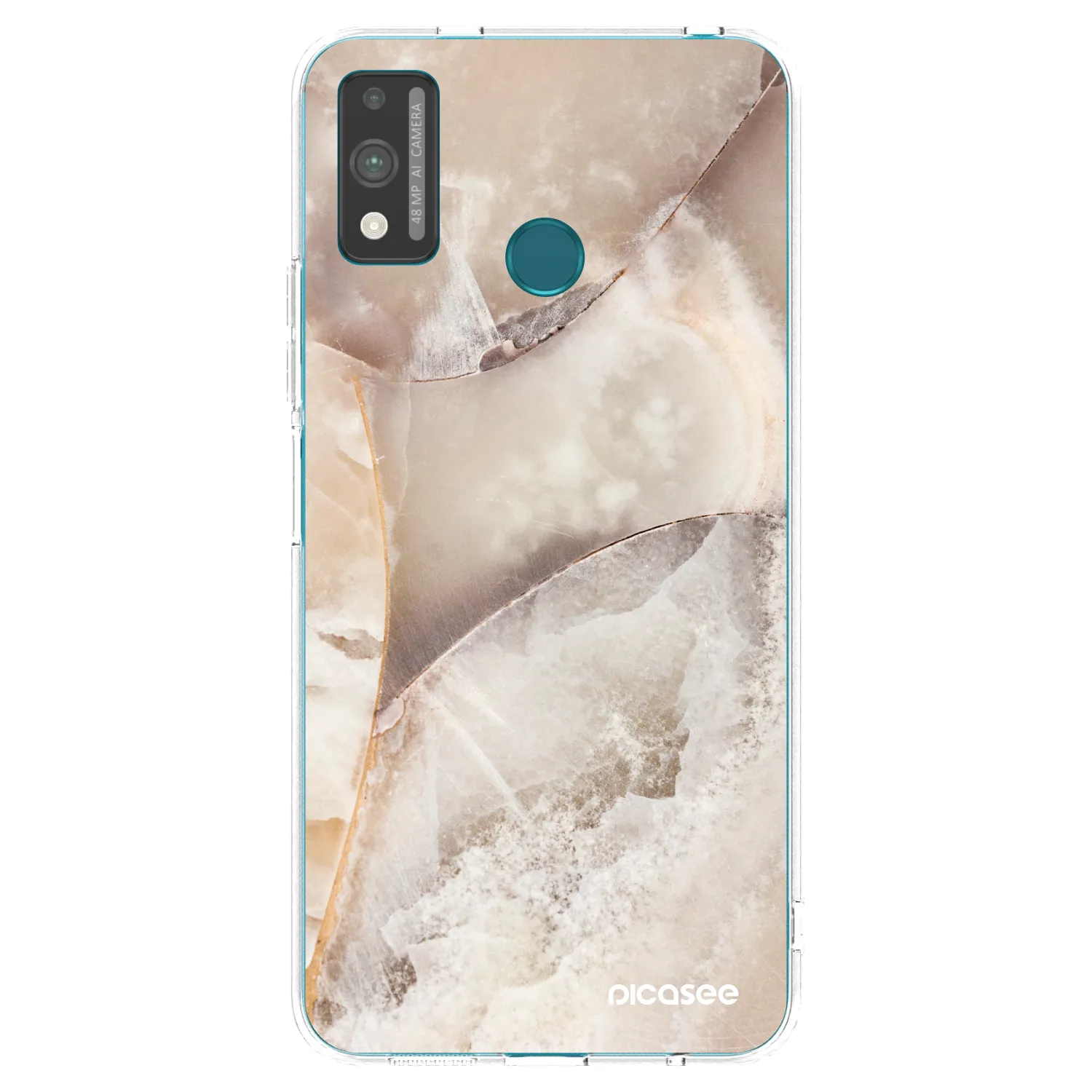 Picasee husă transparentă din silicon pentru Honor 9X Lite - Cream marble