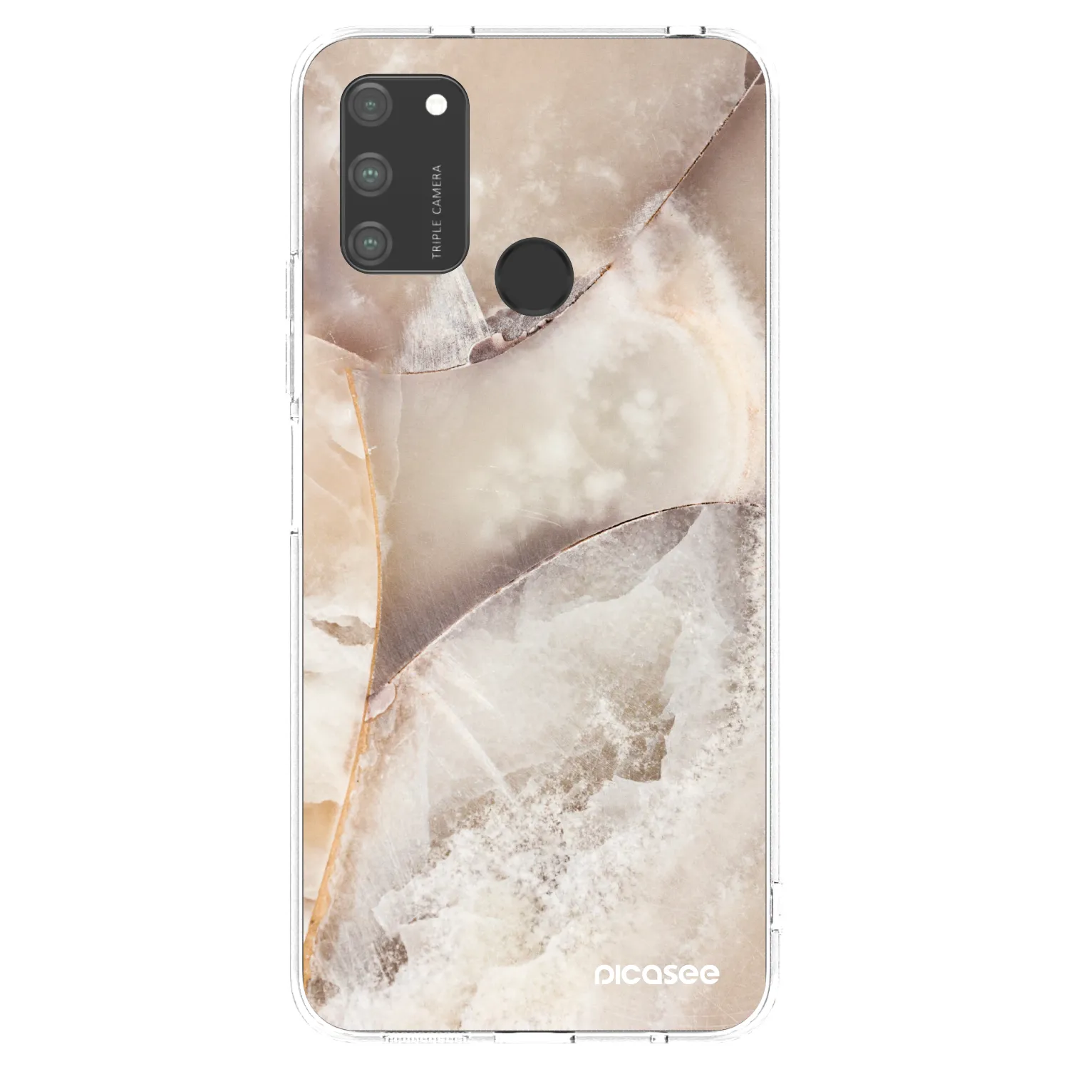 Picasee husă transparentă din silicon pentru Honor 9A - Cream marble