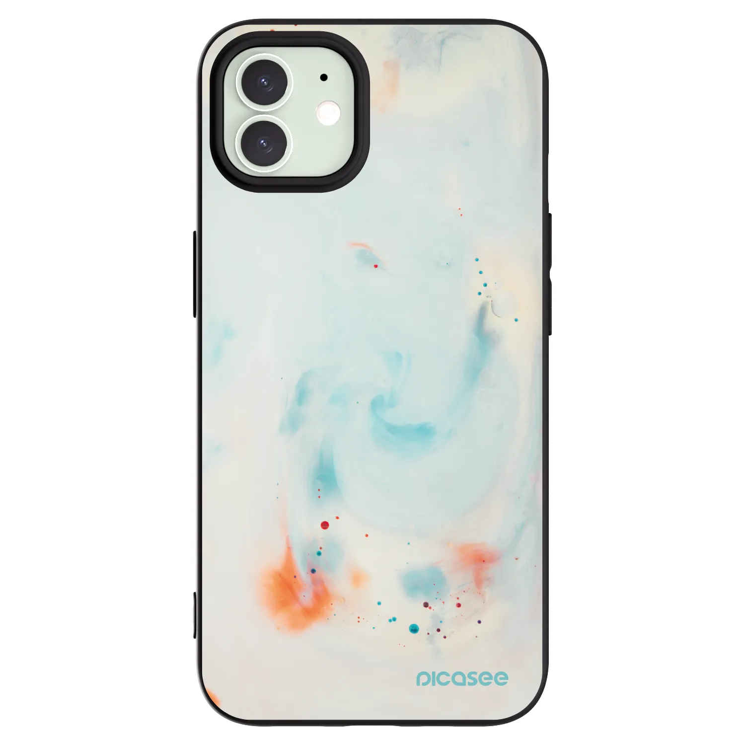 Picasee husă neagră din silicon pentru Apple iPhone 12 - Splash