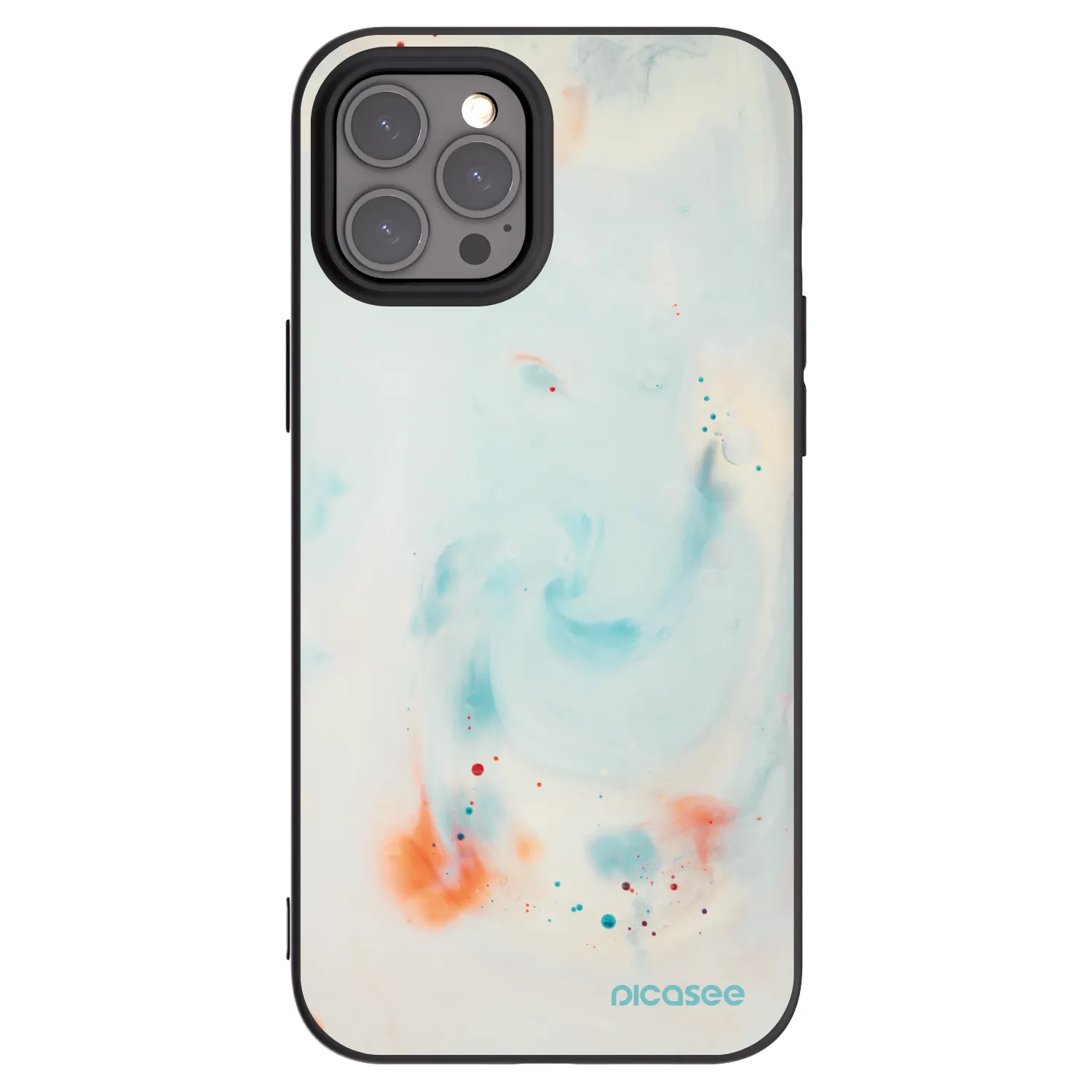 Picasee husă neagră din silicon pentru Apple iPhone 12 Pro Max - Splash