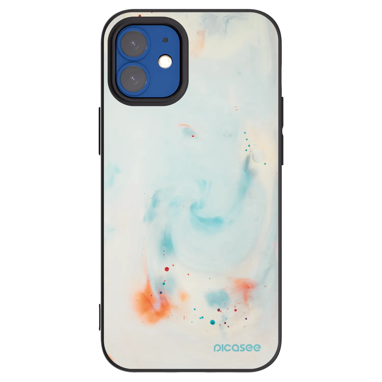 Picasee husă neagră din silicon pentru Apple iPhone 12 mini - Splash