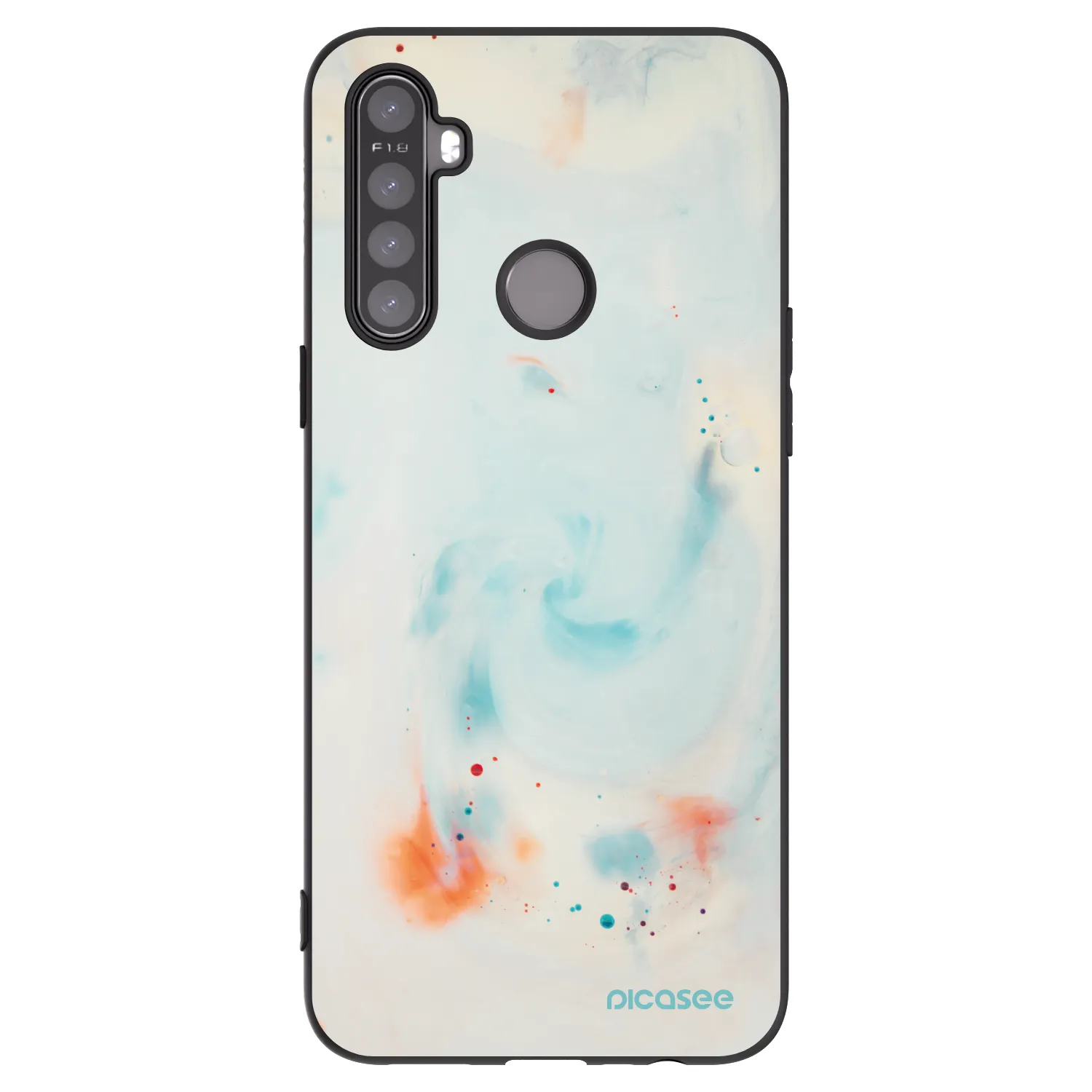 Picasee husă neagră din silicon pentru Realme 6i - Splash