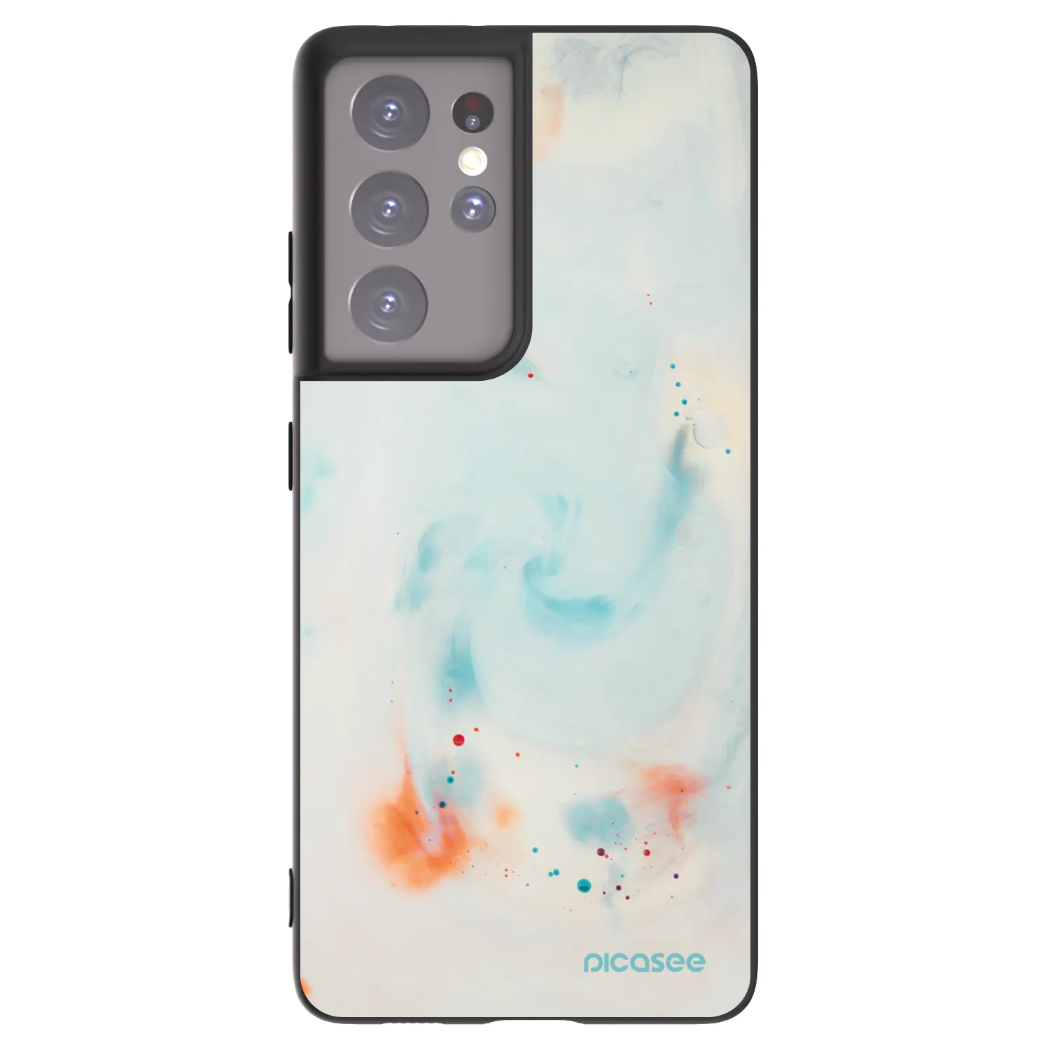 Picasee husă neagră din silicon pentru Samsung Galaxy S21 Ultra 5G G998B - Splash