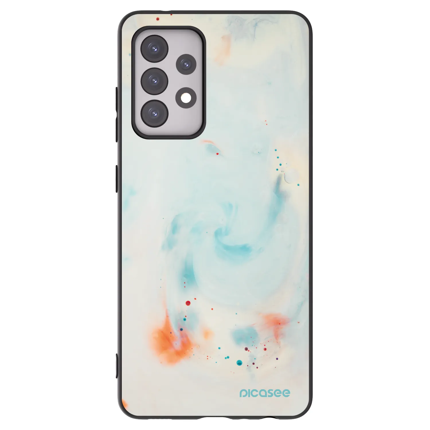 Picasee husă neagră din silicon pentru Samsung Galaxy A52 5G A525F - Splash