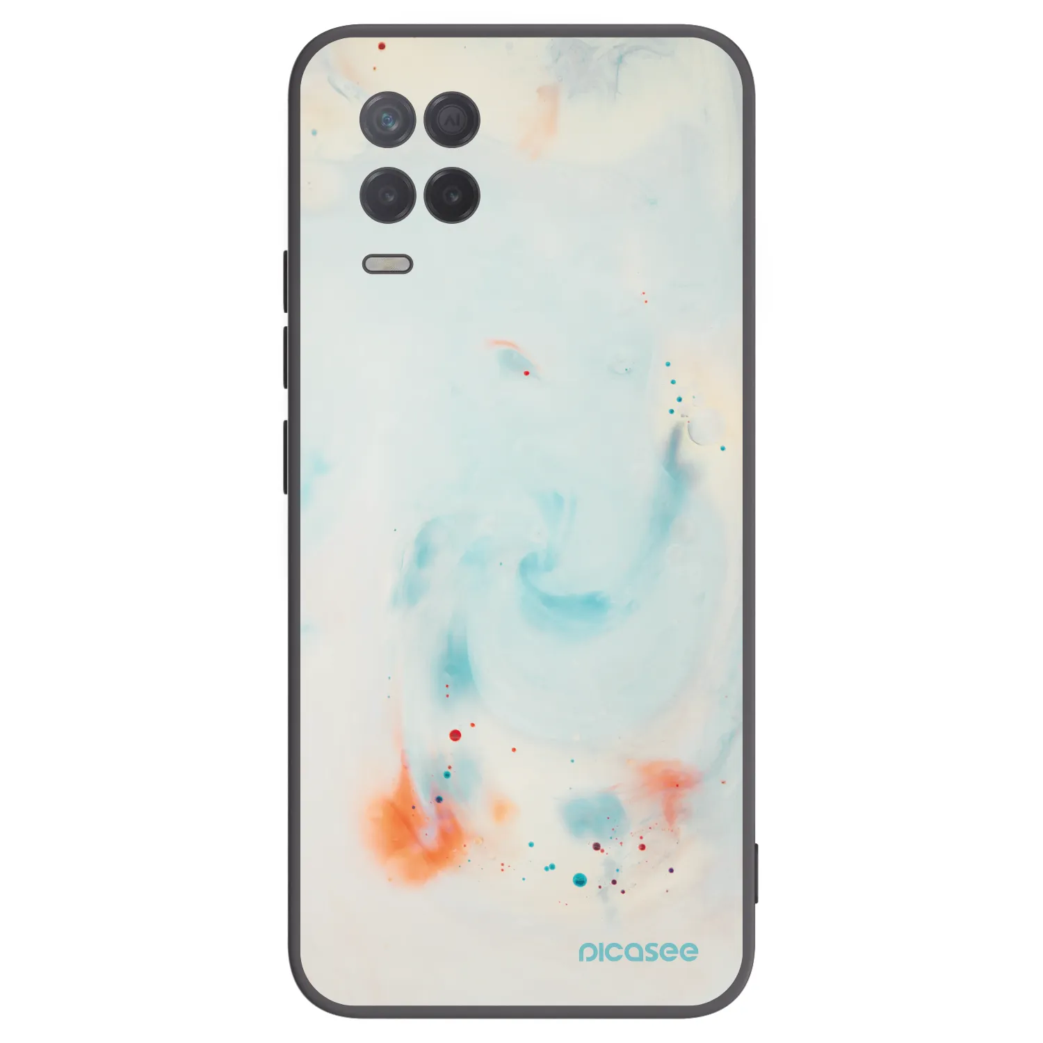 Picasee husă neagră din silicon pentru Realme 8 5G - Splash