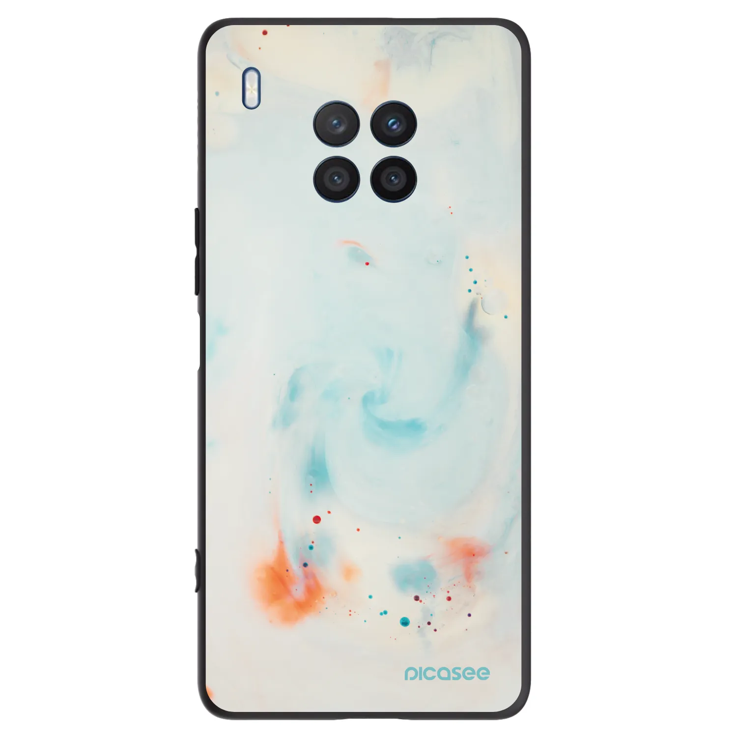 Picasee husă neagră din silicon pentru Honor 50 Lite - Splash