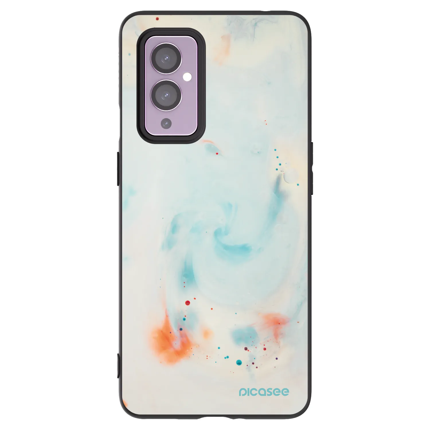 Picasee husă neagră din silicon pentru OnePlus 9 - Splash