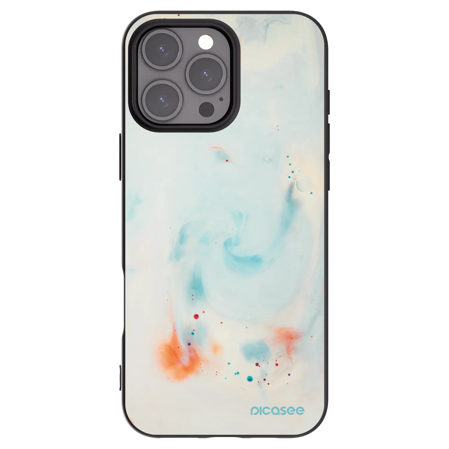 Picasee husă neagră din silicon pentru Apple iPhone 16 Pro Max - Splash