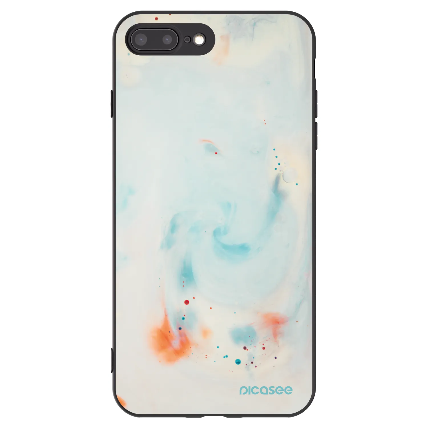 Picasee husă neagră din silicon pentru Apple iPhone 7 Plus - Splash