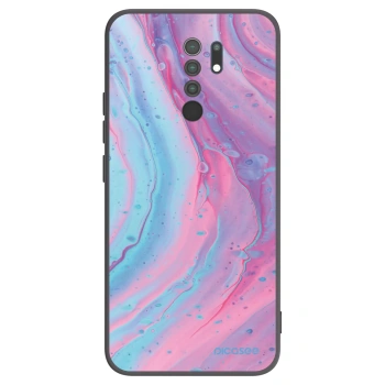 Picasee husă neagră din silicon pentru Xiaomi Redmi 9 - Pink liquid
