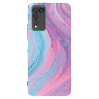 Picasee husă transparentă din silicon pentru Honor 10X Lite - Pink liquid