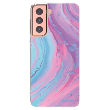Picasee husă transparentă din silicon pentru Samsung Galaxy S21 5G G991B - Pink liquid