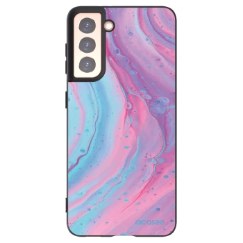 Picasee husă neagră din silicon pentru Samsung Galaxy S21 5G G991B - Pink liquid