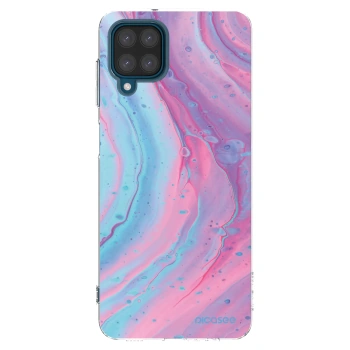 Picasee husă transparentă din silicon pentru Samsung Galaxy A12 A125F - Pink liquid