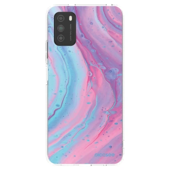 Picasee husă transparentă din silicon pentru Xiaomi Poco M3 - Pink liquid