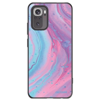 Picasee husă neagră din silicon pentru Xiaomi Redmi Note 10S - Pink liquid