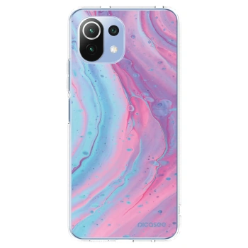Picasee husă transparentă din silicon pentru Xiaomi Mi 11 Lite - Pink liquid