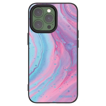 Picasee husă neagră din silicon pentru Apple iPhone 13 Pro - Pink liquid