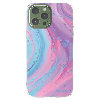 Picasee husă transparentă din silicon pentru Apple iPhone 13 Pro Max - Pink liquid