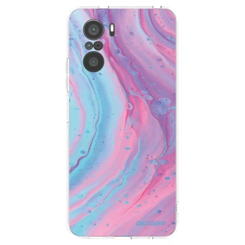 Picasee husă transparentă din silicon pentru Xiaomi Poco F3 - Pink liquid