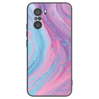 Picasee husă neagră din silicon pentru Xiaomi Poco F3 - Pink liquid