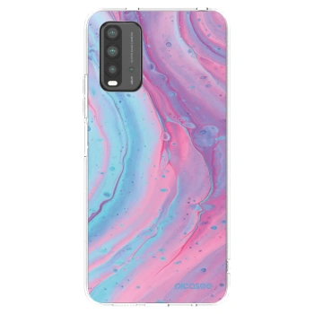Picasee husă neagră din silicon pentru Xiaomi Redmi 9T - Pink liquid