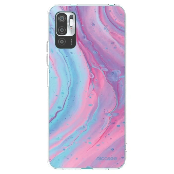 Picasee husă transparentă din silicon pentru Xiaomi Redmi Note 10 5G - Pink liquid