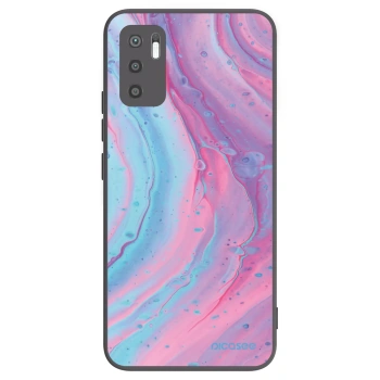 Picasee husă neagră din silicon pentru Xiaomi Redmi Note 10 5G - Pink liquid