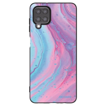 Picasee husă neagră din silicon pentru Samsung Galaxy M12 M127F - Pink liquid