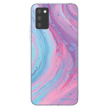 Picasee husă transparentă din silicon pentru Samsung Galaxy A02s A025G - Pink liquid