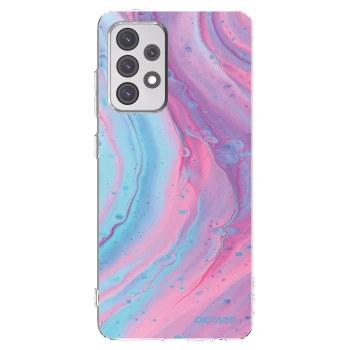 Picasee husă transparentă din silicon pentru Samsung Galaxy A52s 5G A528B - Pink liquid