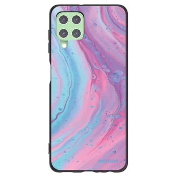 Picasee husă neagră din silicon pentru Samsung Galaxy A22 A225F 4G - Pink liquid