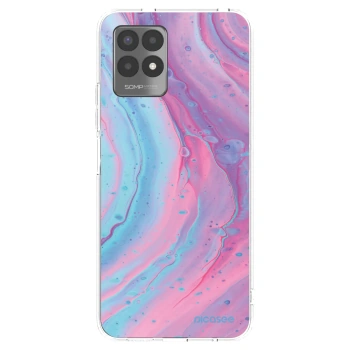 Picasee husă transparentă din silicon pentru Realme 8i - Pink liquid