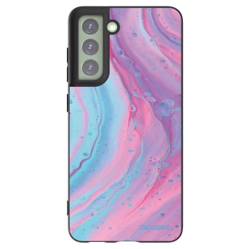 Picasee husă neagră din silicon pentru Samsung Galaxy S21 FE 5G - Pink liquid