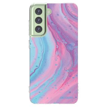 Picasee husă transparentă din silicon pentru Samsung Galaxy S21 FE 5G - Pink liquid