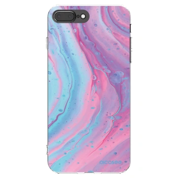 Picasee husă transparentă din silicon pentru Apple iPhone 7 Plus - Pink liquid