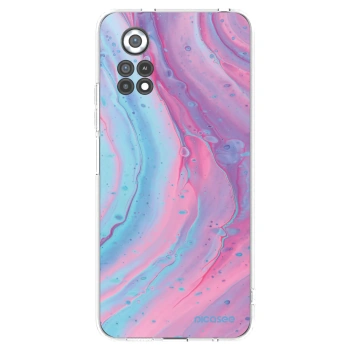 Picasee husă transparentă din silicon pentru Xiaomi Poco X4 Pro 5G - Pink liquid