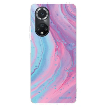 Picasee husă transparentă din silicon pentru Huawei Nova 9 SE - Pink liquid