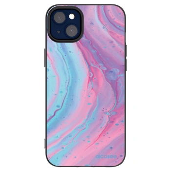 Picasee husă neagră din silicon pentru Apple iPhone 14 Plus - Pink liquid